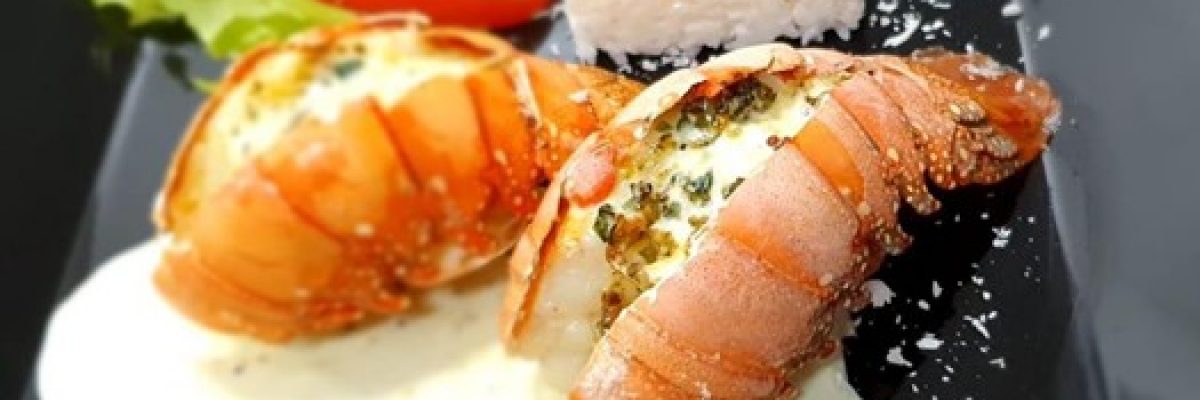 lagosta no forno