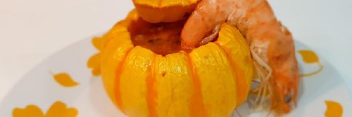 mini abobora com camarao